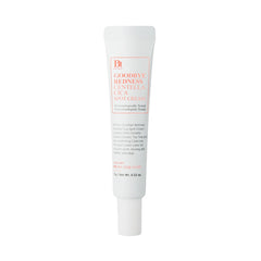 Hvid tube med Benton Goodbye Redness Centella Spot Cream. Rød tekst og produktinfo på forsiden.