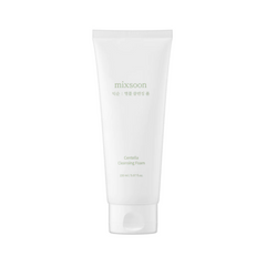 Hvid tube med teksten "mixsoon Centella Cleansing Foam", 150 ml.