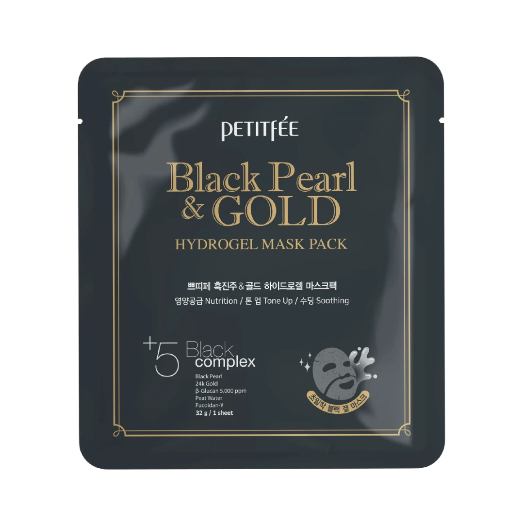 Petitfee - Black Pearl & Gold Hydrogel Mask