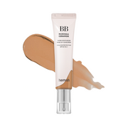 Heimish BB Cream i tube, lysebrun nuance baggrund, SPF 30 PA++, fugtgivende og beskyttende.