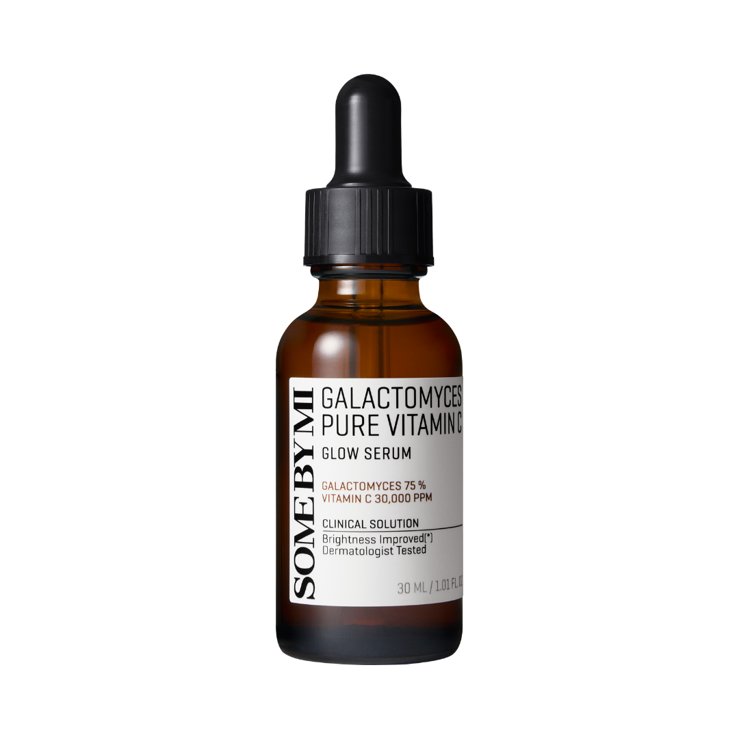 Brun glasflaske med pipette, Some By Mi Galactomyces Pure Vitamin C Glow Serum, 30 ml.