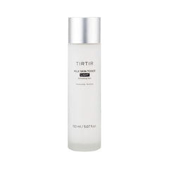Flaske med sølvlåg, mærket "TIRTIR Milk Skin Toner Light" 150 ml. Fugtgivende og beroligende.