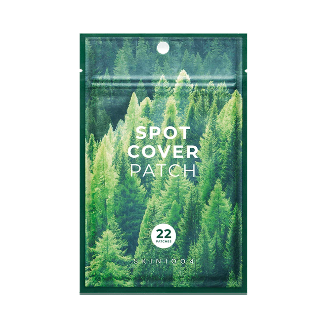 SKIN1004 emballage med skovmotiv, tekst "Spot Cover Patch", "22 Patches".