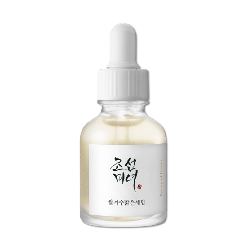 Flaske med hvid pipette, koreansk tekst på etiketten, indeholder serum.