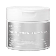 Hvid beholder med Mary&May Gluconolactone (PHA) + Betula Alba Juice Cleansing Pad, 70 pads, 270 ml.