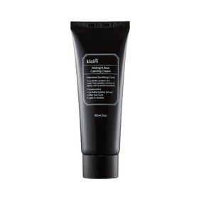 Sort tube med produktnavn "Midnight Blue Calming Cream" fra Klairs, 60 ml, beroligende hudpleje.