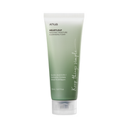 Grøn tube med Anua Heartleaf Succinic Moisture Cleansing Foam, 150 ml, tekstdetaljer på forsiden.