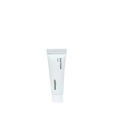 Hvid tube med "Noni Cream 10 ml" og "celimax" skrevet lodret.