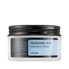 Krukke med Cosrx Hyaluronic Acid Intensive Cream, fugtgivende og nærende til huden.