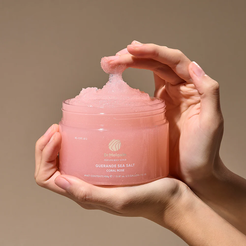 Dr. Melaxin - Guerande Sea Salt Perfume Body Scrub Coral Rose (450g.)