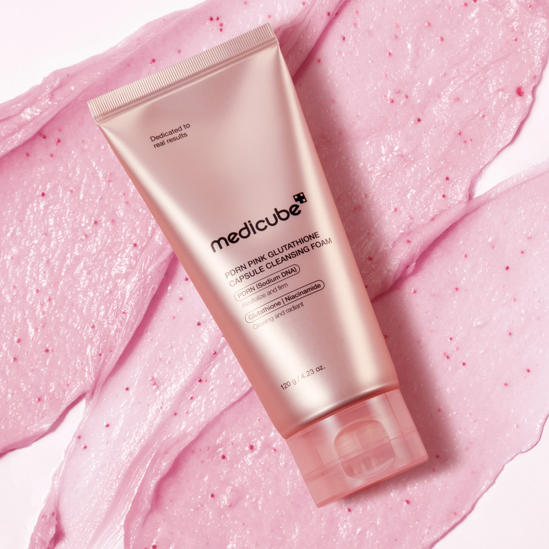 Medicube - PDRN Pink Glutathione Capsule Cleansing Foam (120g.)