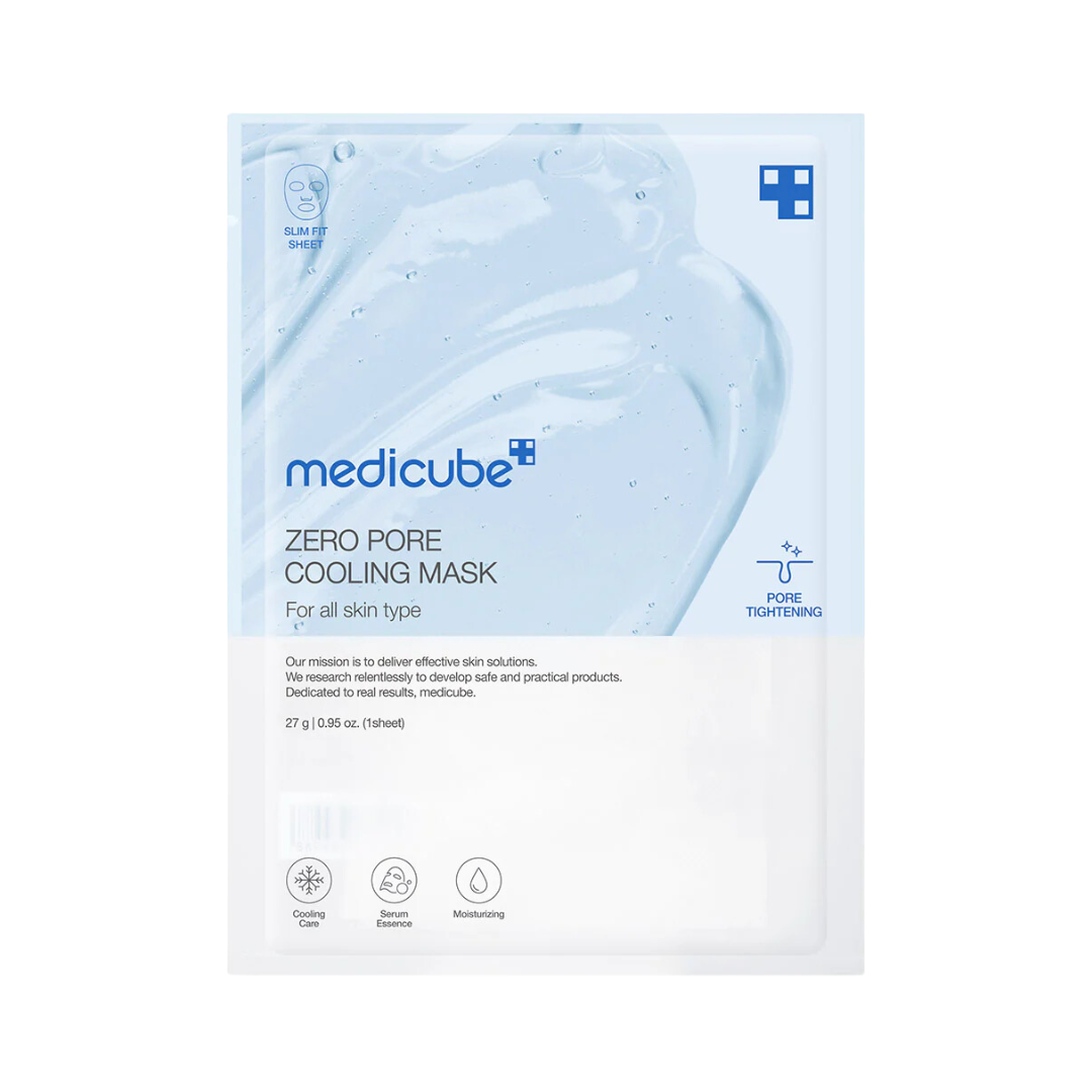 Medicube Zero Pore Cooling Mask, pore tightening, cooling care, serum essence, moisturizing.