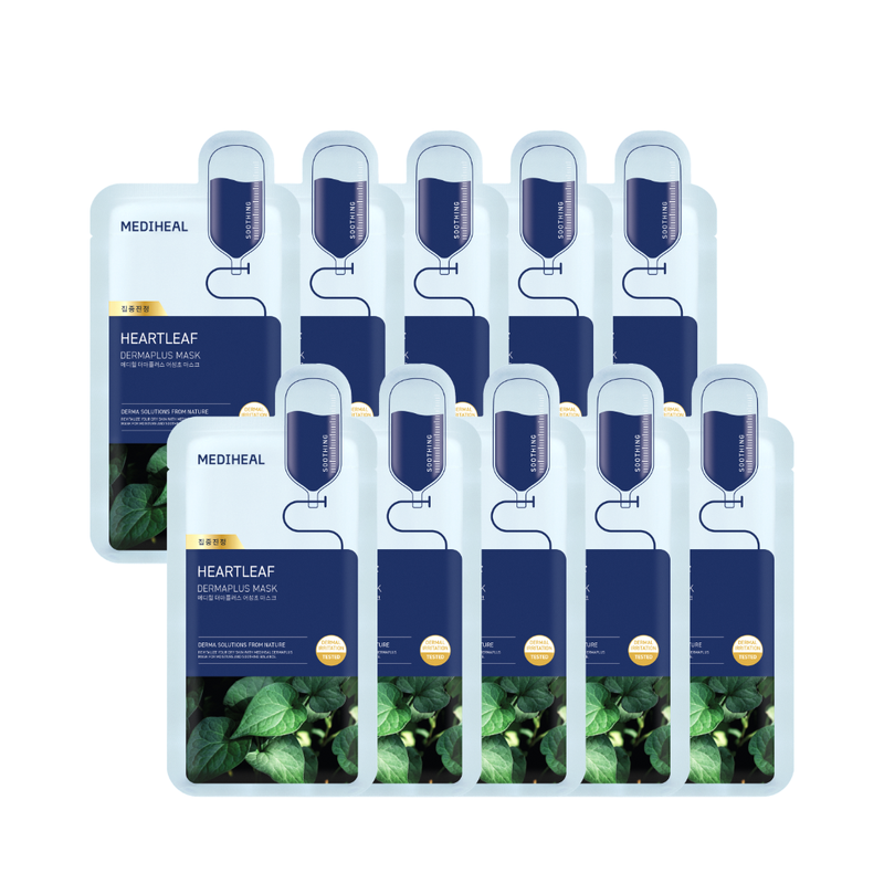 Mediheal - Dermaplus Heartleaf Mask (10pcs.)