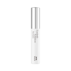 Hvid tube med metalhætte, tekst "Eyelash Solution Serum" og "Milk Touch" på siden.