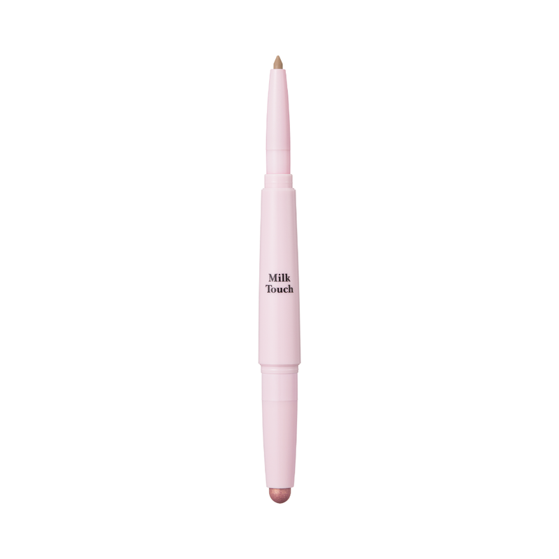 Makeupstift med spids og rund ende, lyserød, mærket "Milk Touch".