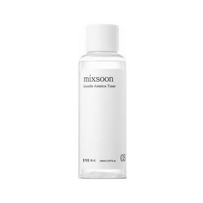 Klar flaske med hvid etiket, Mixsoon Centella Asiatica Toner, 150 ml.