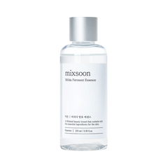 Klar flaske med sølvhætte, mærket "mixsoon Bifida Ferment Essence," 100 ml.