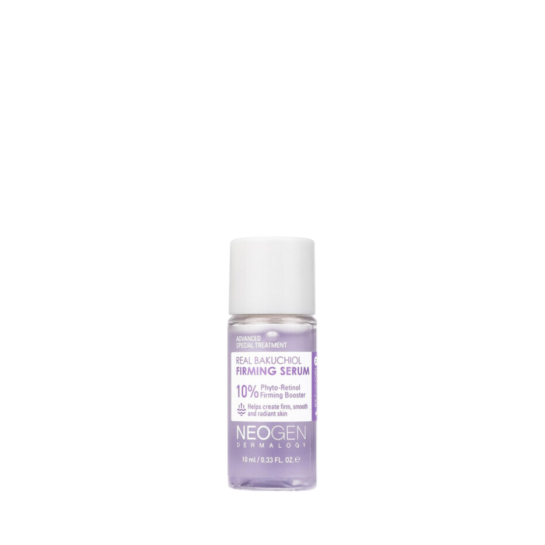 Lilla Neogen bakuchiol serum i 10 ml flaske med hvidt låg og produktinfo på etiketten.