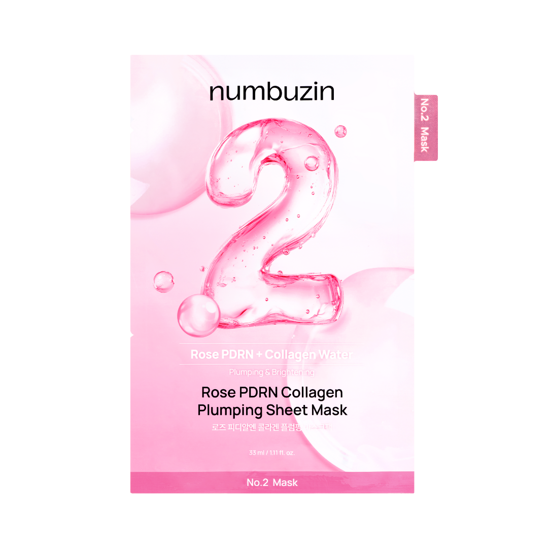 Numbuzin - No.2 Rose PDRN Collagen Plumping Sheet Mask (5pcs.)