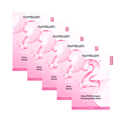 Numbuzin - No.2 Rose PDRN Collagen Plumping Sheet Mask (5pcs.)