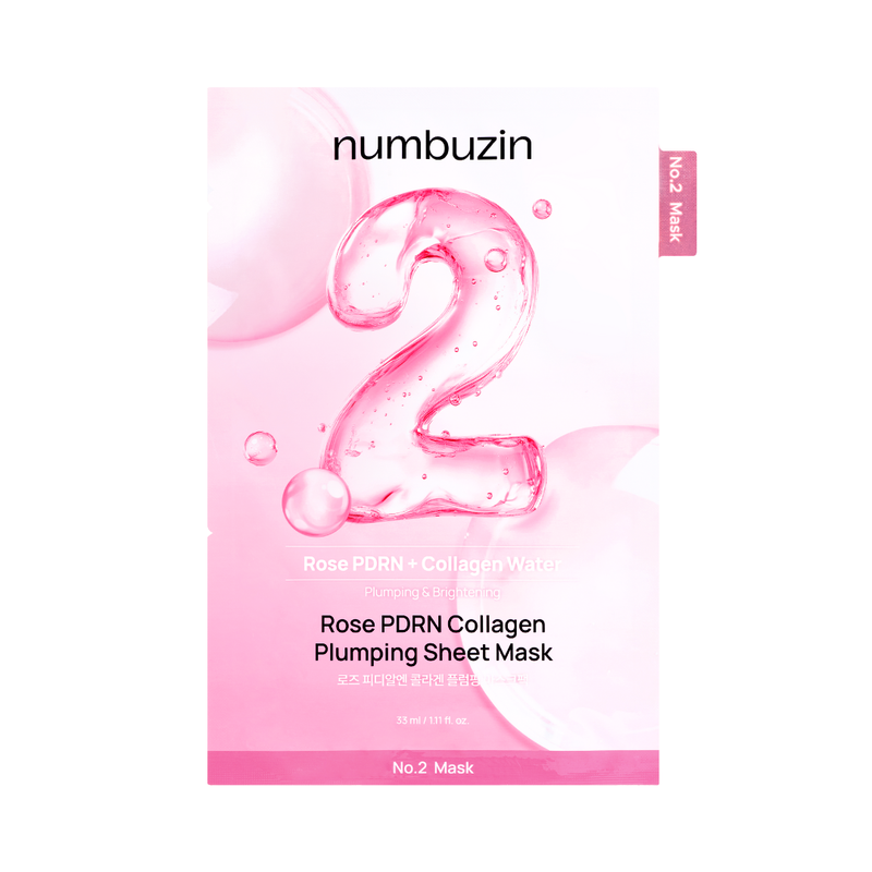 Numbuzin - No.2 Rose PDRN Collagen Plumping Sheet Mask (5pcs.)