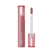 Pink lipgloss med gennemsigtig applikator. Etiketten siger "Glasting Color Gloss."
