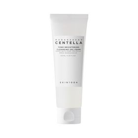 Hvid tube med sort tekst: "Madagascar Centella Tone Brightening Cleansing Gel Foam, 125 ml".