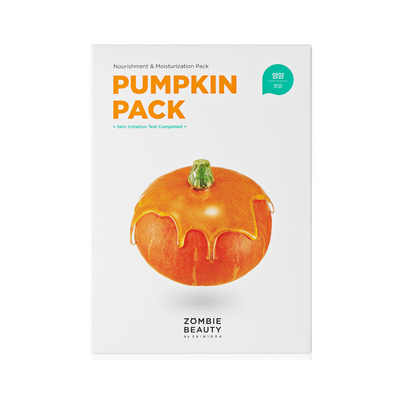 Emballage med "Pumpkin Pack", græskar med glasur, fra Zombie Beauty af SKIN1004.