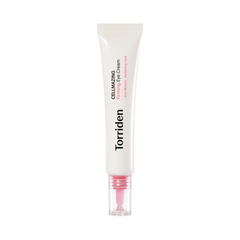 Hvid tube med "Torriden Cellmazing Firming Eye Cream" tekst og gennemsigtigt låg.