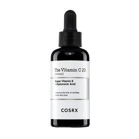 Flaske med Cosrx Vitamin C 23 Serum, indeholder Vitamin E og Hyaluronsyre.