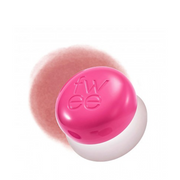 Pink fwee beholder med "fwee"-logo og sløret lyserød baggrund.