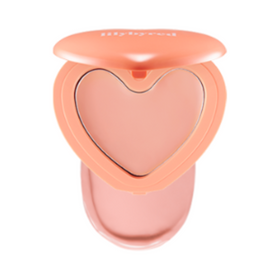 Hjerteformet kompakt med koralfarvet blush og matchende låg fra lilybyred.