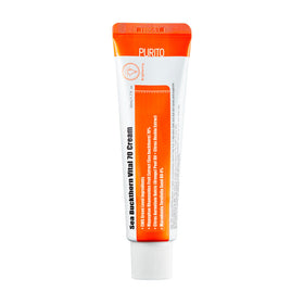 Tube med orange etiket, Purito Sea Buckthorn Vital 70 Cream. Orange låg.