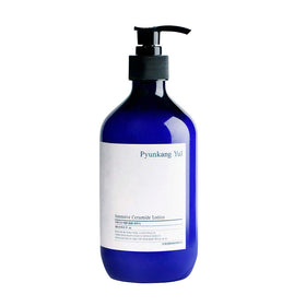 Blå flaske med pumpe, Pyunkang Yul Intensive Ceramide Lotion, 290 ml.