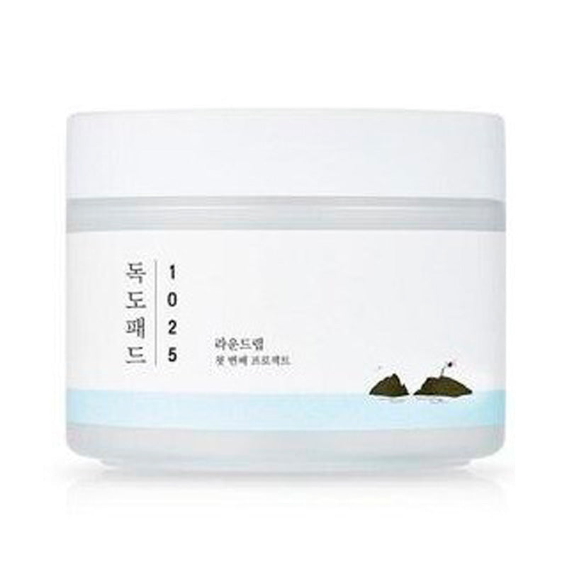 Hvid krukke med koreansk tekst og illustrationer af små øer.